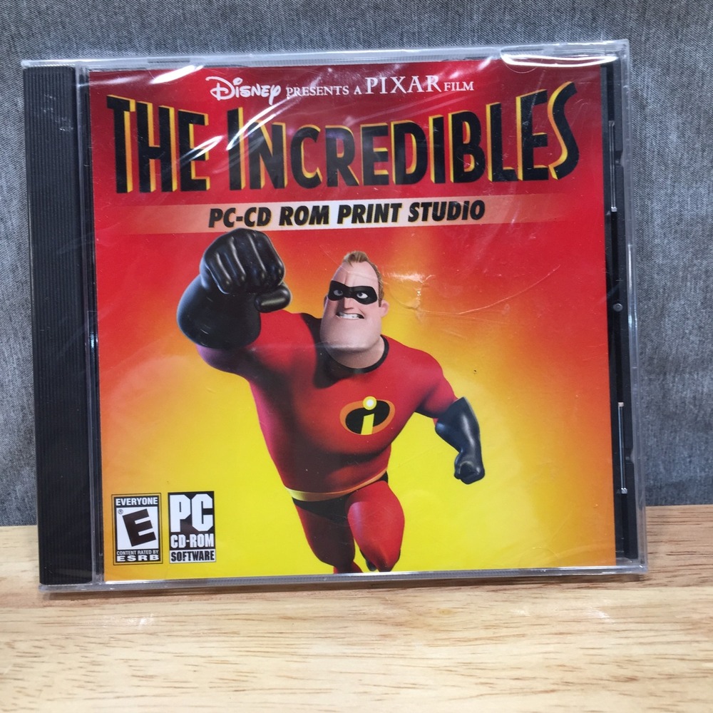 Disney Pixar The Incredibles PC CD-ROM Print Studio Software New Sealed K3586